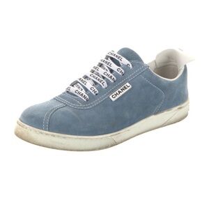 Chanel blue suede sneakers size 40.5